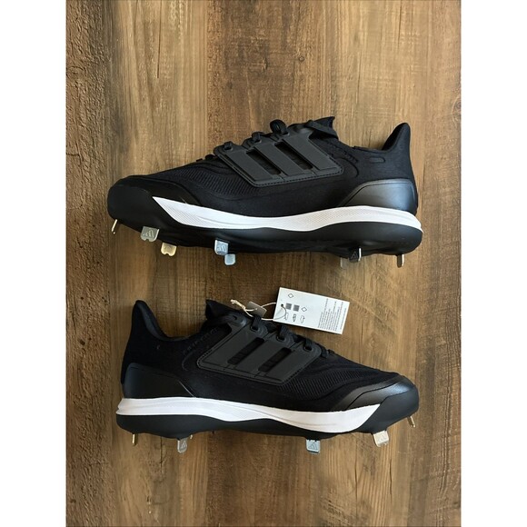 Adidas UltraBoost Light Metal Baseball Cleats Men Size 11 Black White ID8610 - Picture 2 of 7